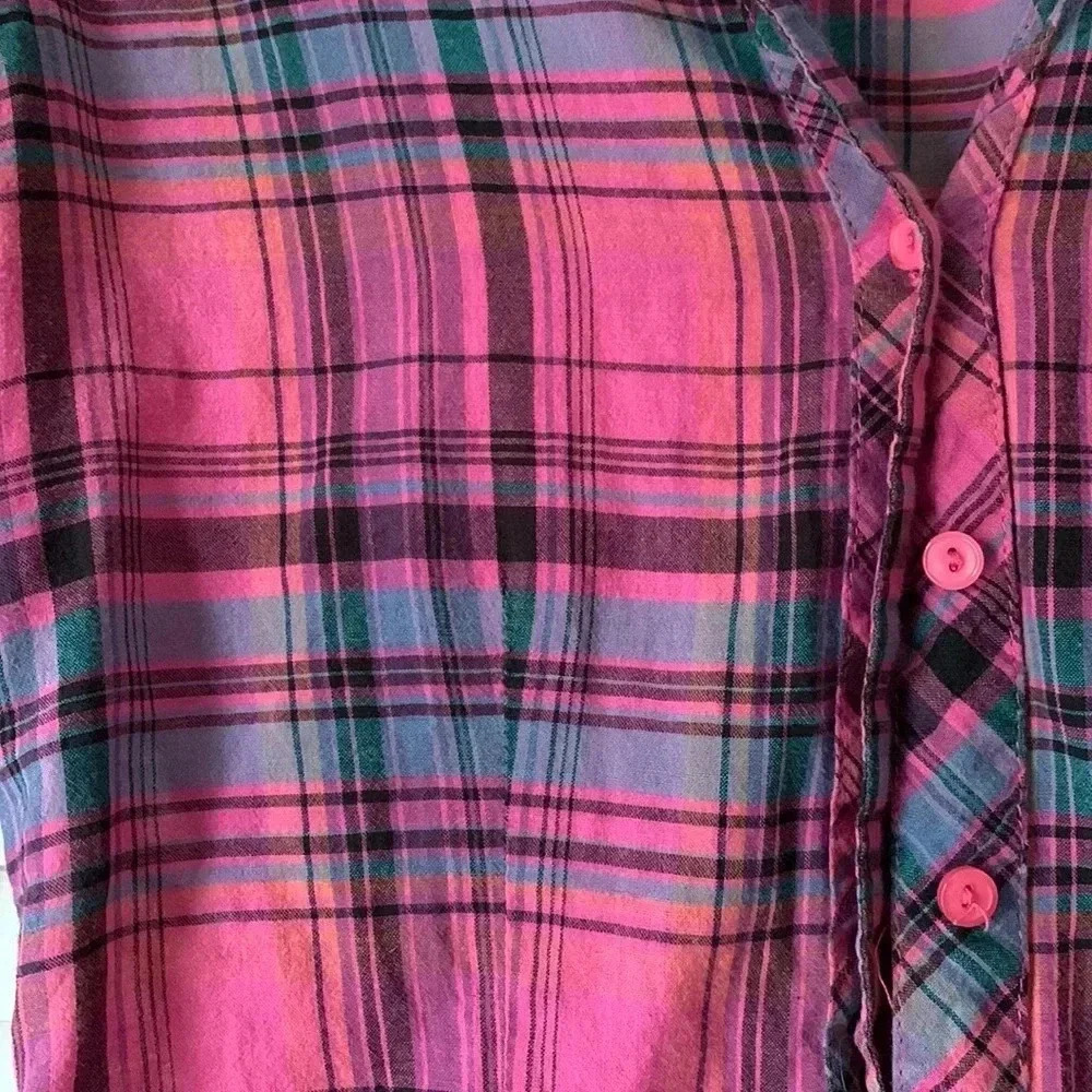 Button down plaid pink - Picture 5 of 7